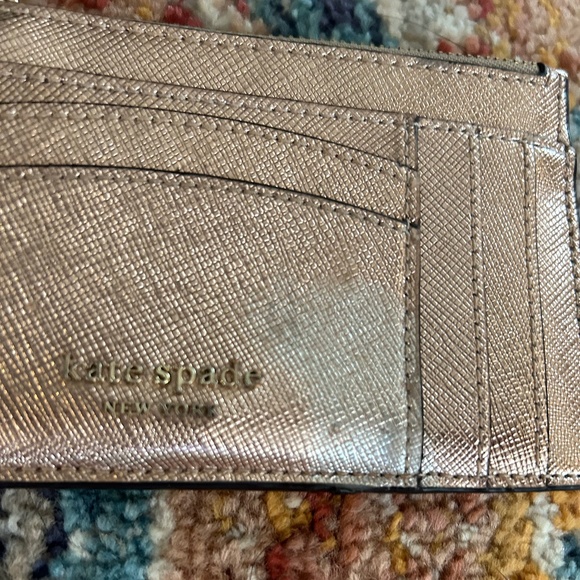 Kate Spade Spencer Rose Gold Small Slim Wallet Wristlet - Picture 3 of 5